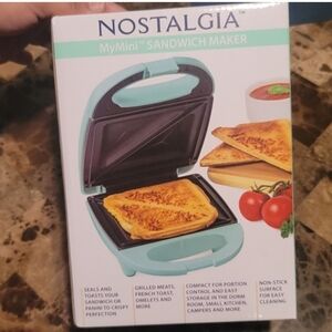 Nostalgia MyMini Sandwich Maker in Light Blue